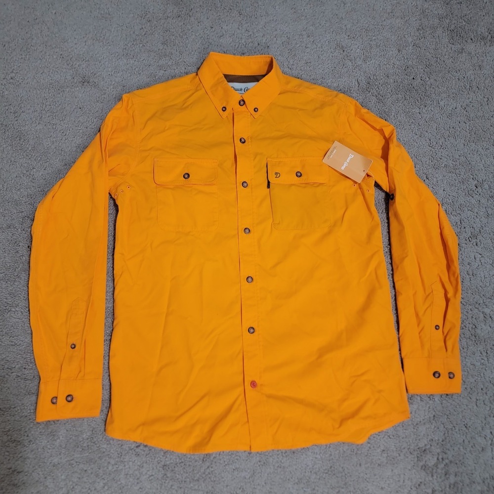 Duck Camp Lightweight Hunting Shirt Long Sleeve Men's Size Medium Blaze Sample - Picture 2 of 7
